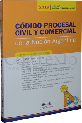 Código Procesal Civil y Comercial de la Nación Argentina 2019